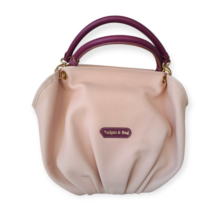 Bolso de hombro Dante en piel de ternera maquillaje hecho artesanalmente en España – vista frontal