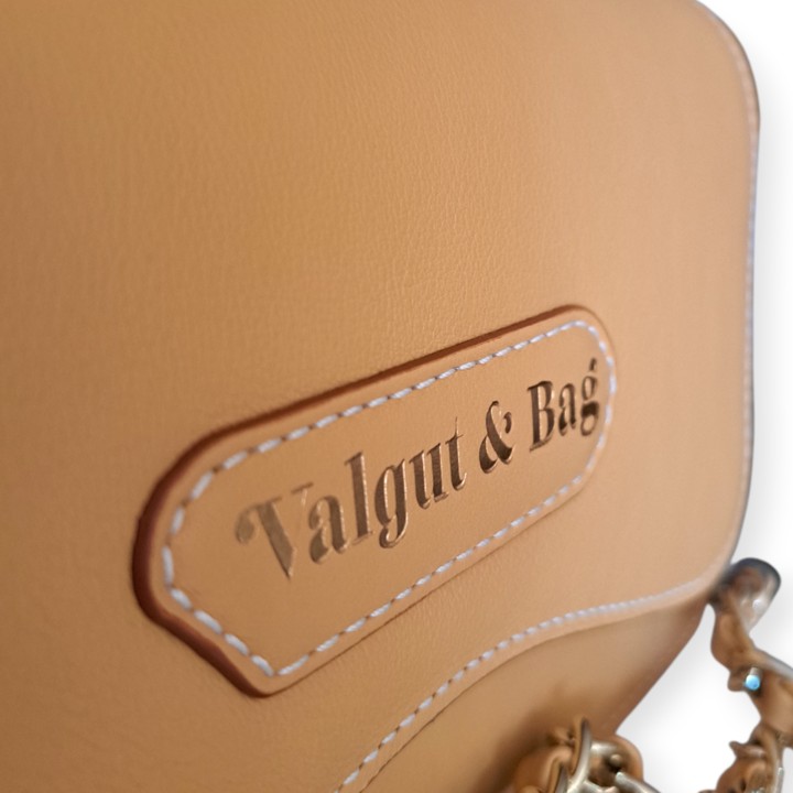 Bolso Joya Calista Piel Beige Caramelo - Imagen 4