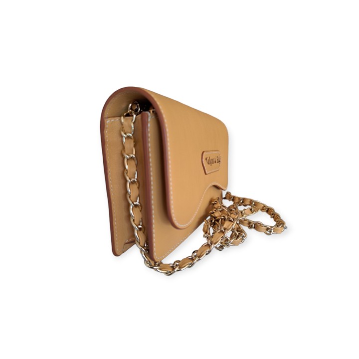 Bolso Joya Calista Piel Beige Caramelo - Imagen 3