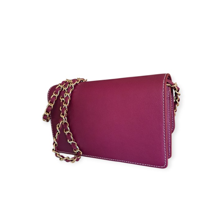 Bolso Joya Calista Piel Burdeos - Imagen 2