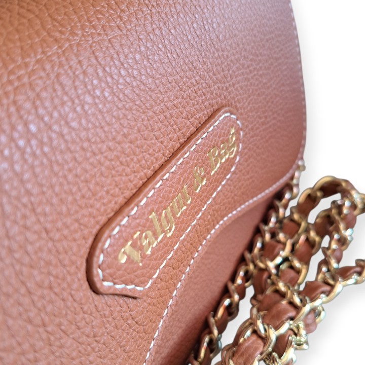 Bolso Joya Calista Piel Cámel - Imagen 4