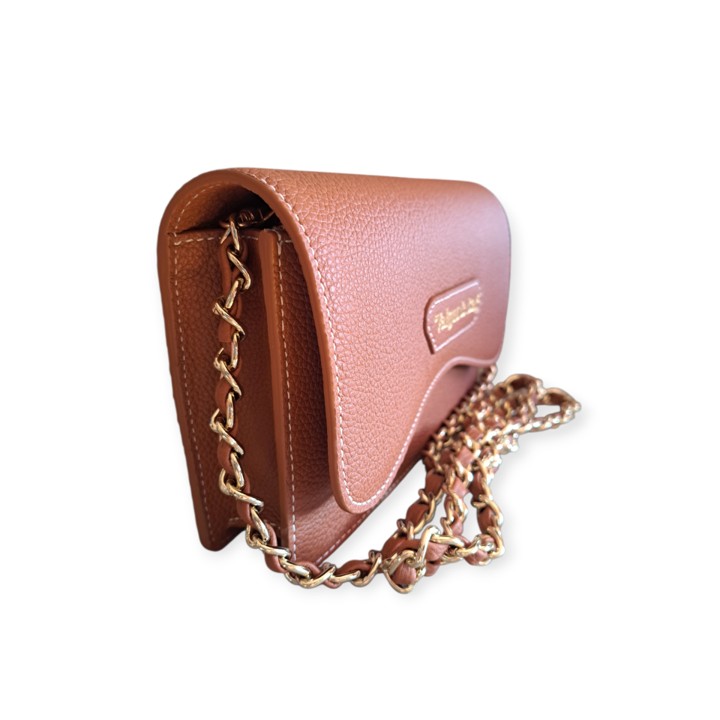 Bolso Joya Calista Piel Cámel - Imagen 3