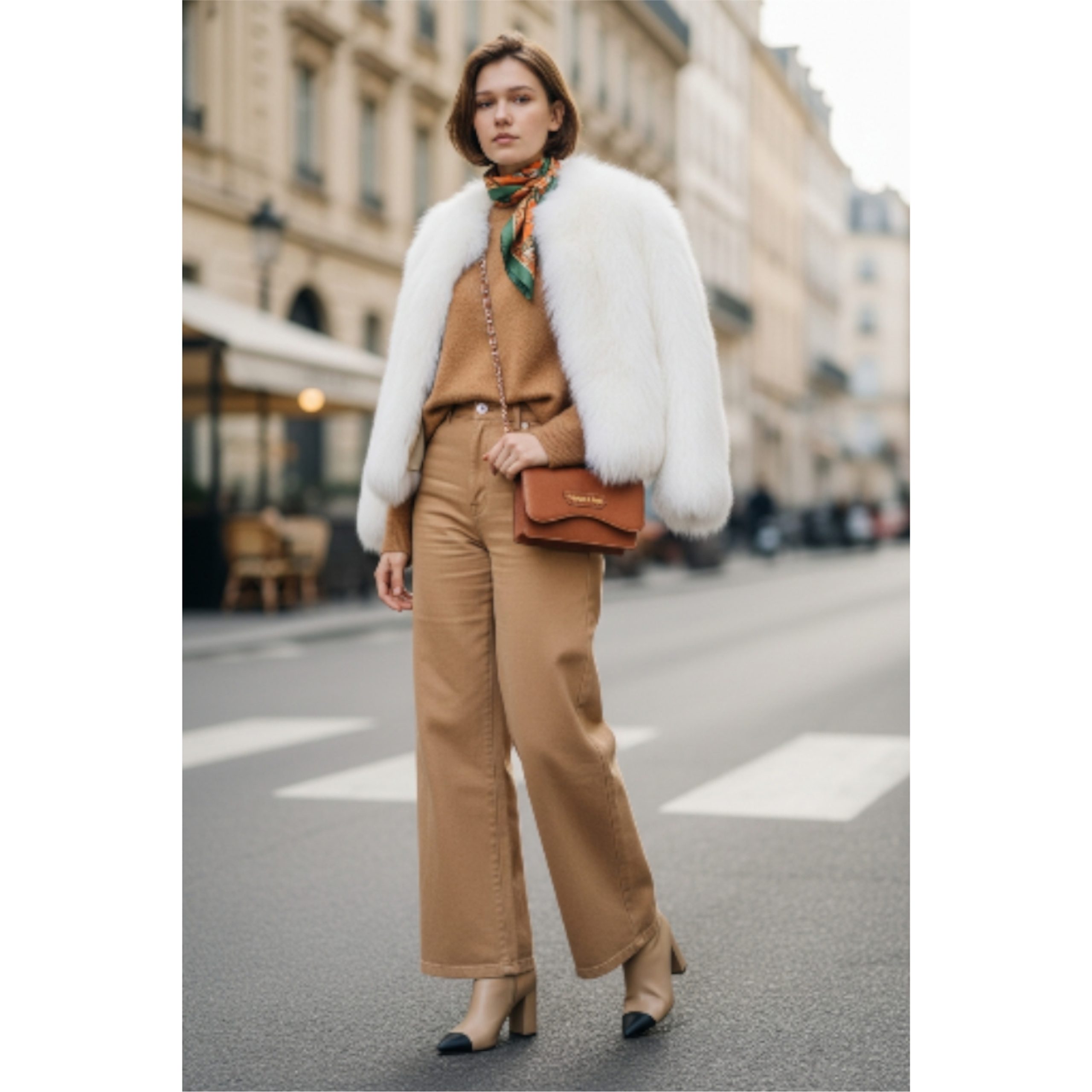 Bolso Joya Calista Piel Cámel - Imagen 6